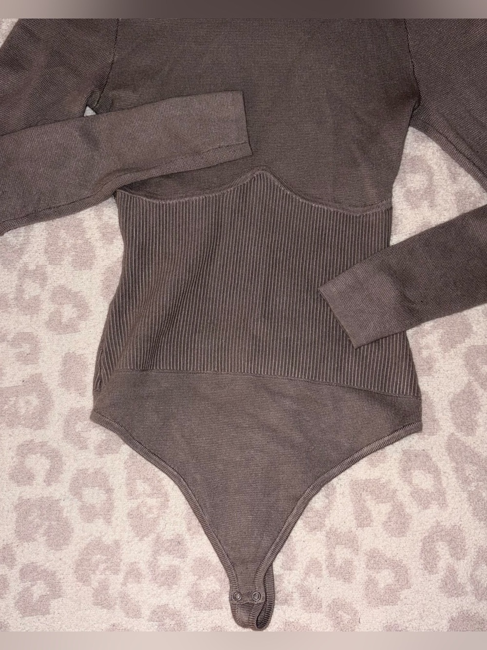 Abercrombie dark gray Bodysuit Sweater M - Picture 3 of 5
